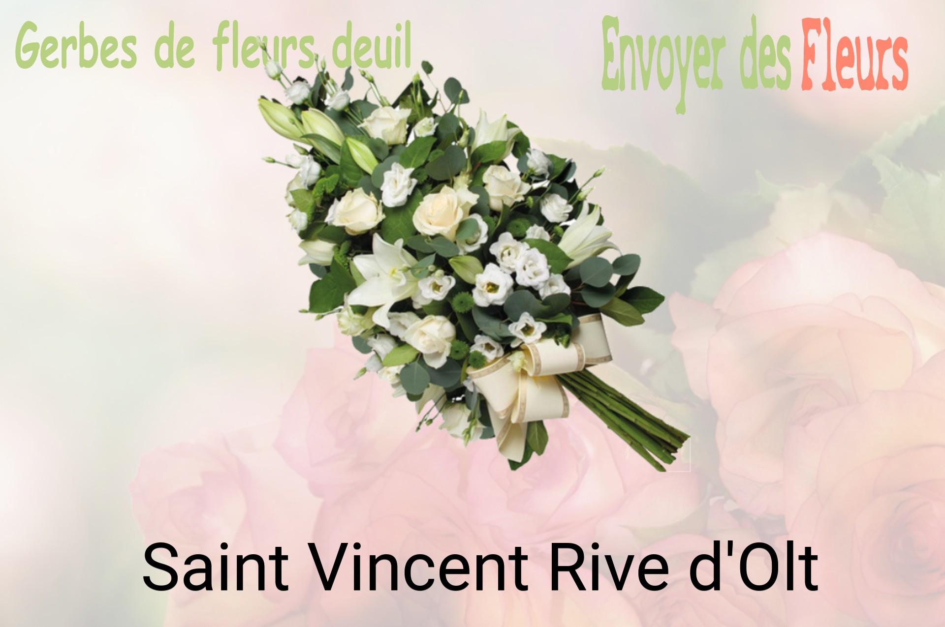 Gerbe de fleurs de deuil livrée à Saint-Vincent-Rive-d'Olt